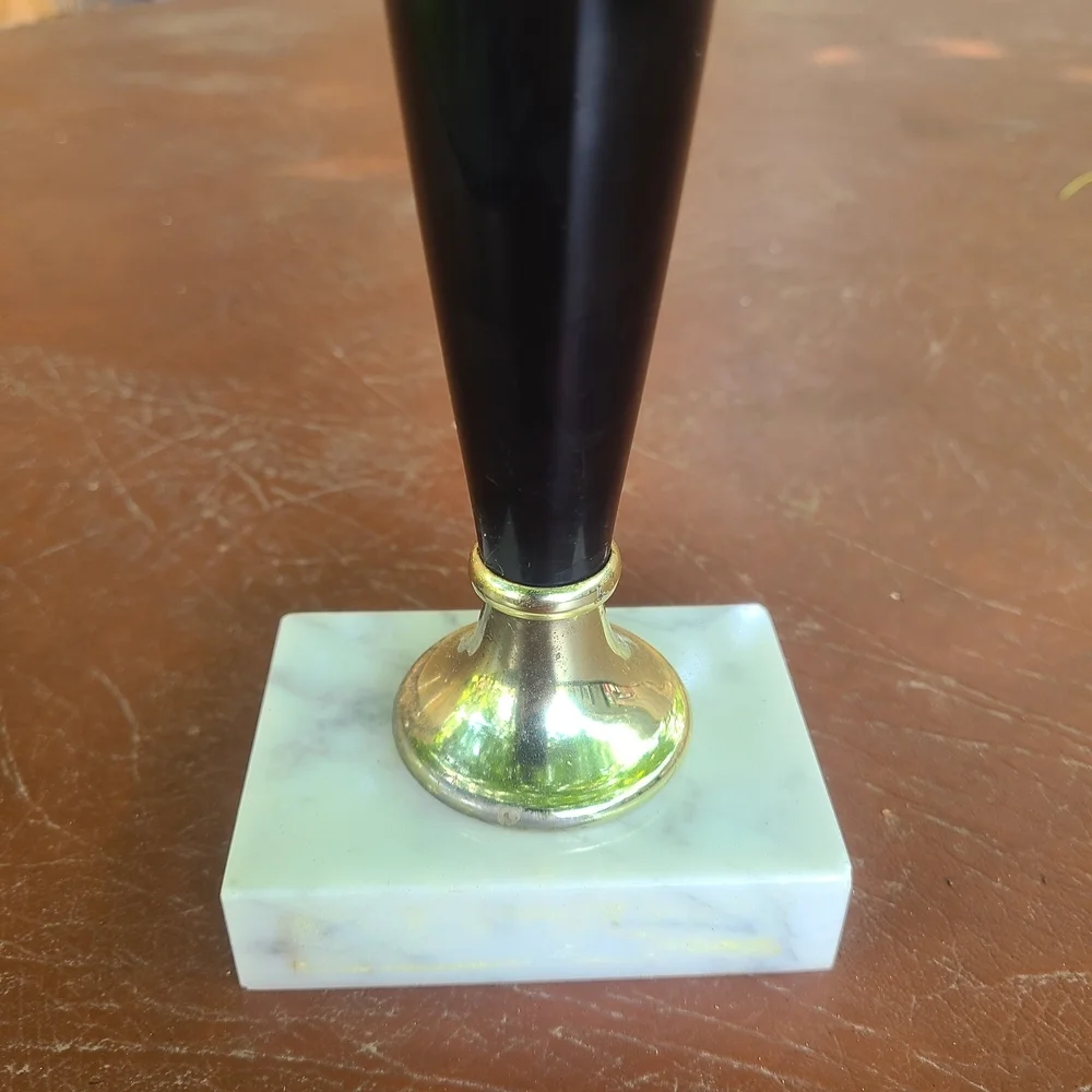 Vintage‎ Gold and Black Trophy with Marble Base